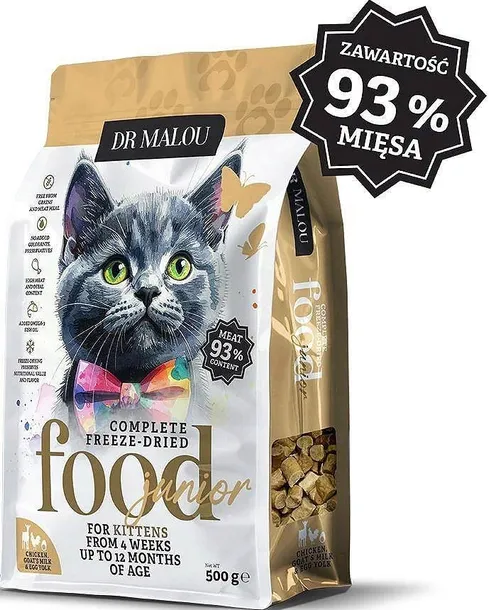 Karma Dr. Malou karma liofilizowana Kitten kurczak z kozim mlekiem 500 g