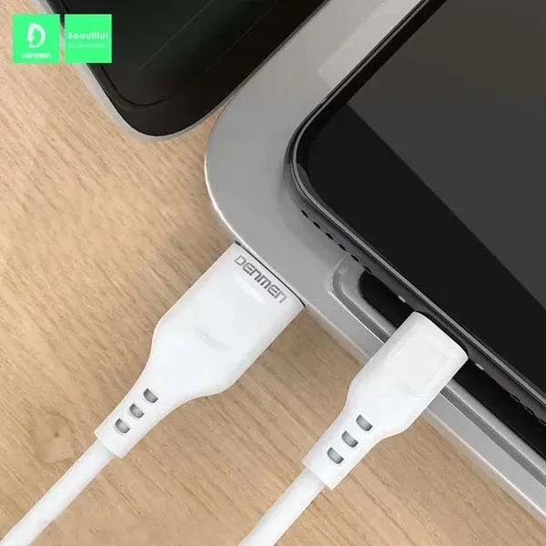 kabel-usb-micro-denmen-bialy-2-4a-1m-d01v
