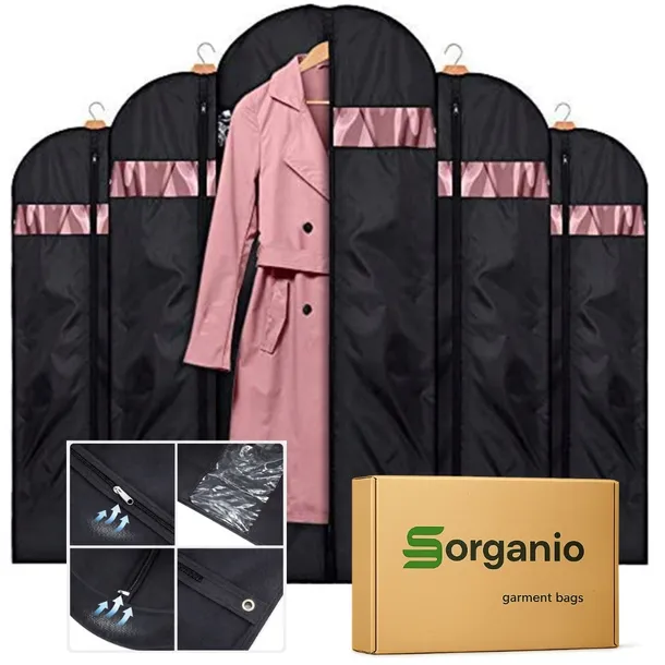 POKROWCE NA ODZIEŻ, UBRANIA, PŁASZCZ, KURTKĘ 5-CIO PACK 60X150