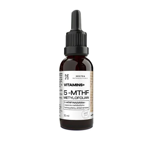 Kwas foliowy metylowany, Witamina B9 w kroplach 30 ml 5-MTHF – metabolizm homocysteiny, układ nerwowy