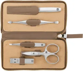 przybornik-zestaw-manicure-5-elementow-skorzane-etui-taupe-zwilling