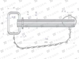 sworzen-zaczepu-z-zawleczka-i-lancuchem-28x165x205-teger-t-szzl28165205