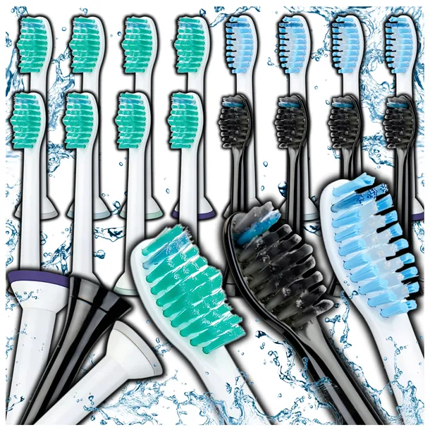 16X KOŃCÓWKI PHILIPS SONICARE 16 SZT DO SZCZOTECZKI SONICZNE ZESTAW 16 SZT.