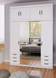 wysoka-szafa-z-nadstawka-polkami-4d-177cm-bialy-mat-rumba-lp