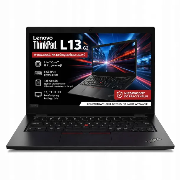 NIEZAWODNY LAPTOP LENOVO ThinkPad L13 G2 13,3" i3-11gen 8/128GB SSD WIN 11