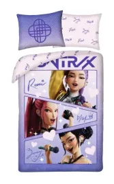 posciel-bawelniana-140x200-k-pop-demon-hunters-fioletowa-poszewka-70x90