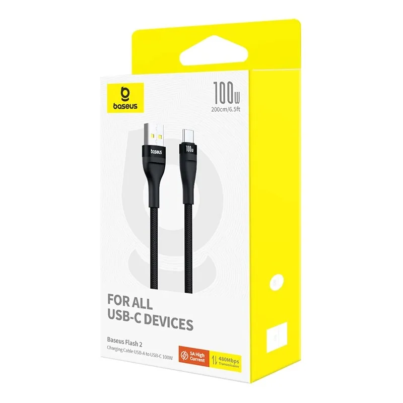 kabel-baseus-flash-2-usb-usb-c-100w-2m-czarny-stan-nowy