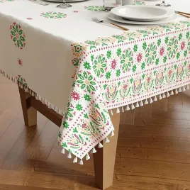 encasa-xo-obrus-boho-z-fredzlami-zielony-prostokatny-140240-cm