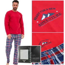 cornette-pizama-meska-dlugi-rekaw-czerwona-kratka-bawelniana-rozmiar-xxl