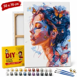 obraz-do-malowania-po-numerach-z-rama-kobieta-wsrod-motyli-50x70-cm