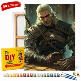 obraz-do-malowania-po-numerach-z-rama-wiedzmin-geralt-z-rivii-gwint-50x70cm