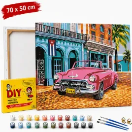 obraz-do-malowania-po-numerach-z-rama-rozowy-kabriolet-na-kubie-70x50-cm