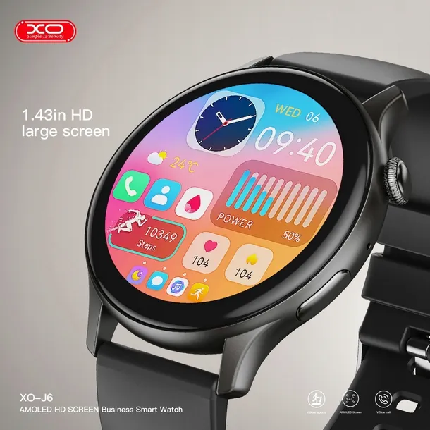 xo-smartwatch-j6-amoled-czarny-czujniki-krokomierz-pulsometr