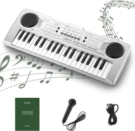 mini-keyboard-dla-dzieci-z-37-klawiszami-i-mikrofonem-rozne-efekty-srebrny