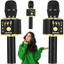 bonaok-karaoke-mikrofon-3w1-bezprzewodowy-bluetooth-przenosny-czarno-zloty
