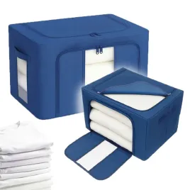 2x-organizer-pojemnik-ze-stelazem-24l-granatowy-na-ubrania-zabawki-posciel