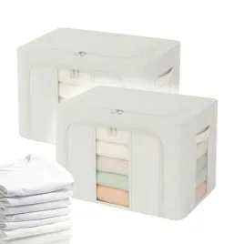2x-organizer-torba-ze-stelazem-szary-z-oknami-66l-ubrania-zabawki-posciel