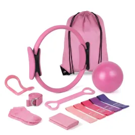zestaw-13w1-do-pilatesu-cwiczen-jogi-fitness-w-domu-gumy-oporowe-kolo-tasmy