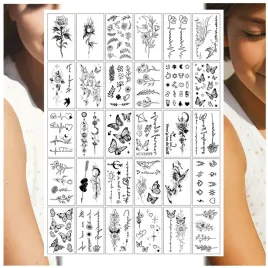 tatuaze-zmywalne-dla-dzieci-roza-motyl-kwiat-serce-or-mix-30-wzorow