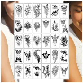 tatuaze-zmywalne-dla-dzieci-motyl-lapacz-snow-serce-mix-30-wzorow