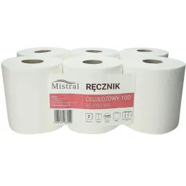 recznik-papierowy-bialy-celuloza-mistral-6-sztuk-x-100m-duzy-zapas-wydajny