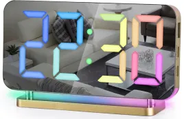 szelam-budzik-cyfrowy-7-4-lustrzany-zloty-led-rgb-tryby-sciemniania