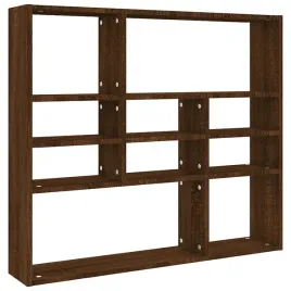 polka-scienna-z-10-przegrodkami-brazowy-dab-90-x-16-x-78-cm