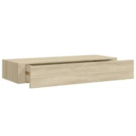 polka-scienna-z-szuflada-mdf-metal-debowa-60x235x10cm