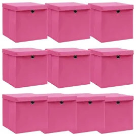 skladane-pudla-do-przechowywania-z-wlokniny-rozowe-32x32x32-cm-z-pokrywami
