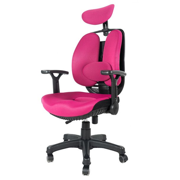 Fotel biurowy obrotowy ergonomiczny Artnico Inno różowy