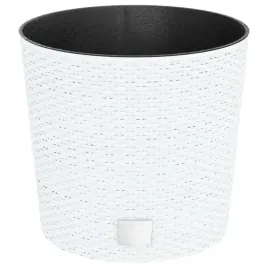 donica-ogrodowa-rattanowa-z-wyjmowanym-pojemnikiem-biala-30x27-cm