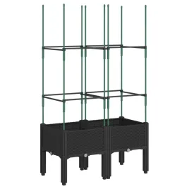 donica-ogrodowa-z-kratka-rattanowa-polipropylen-80x40x1425cm-czarna