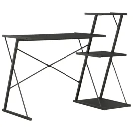 biurko-z-regalem-116x50x93-cm-drewnopochodne-stal-czarne