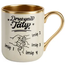 kubek-premium-zloty-ecru-personalizowany-dzien-ojca-druzyna-3-dzieci