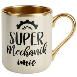 kubek-premium-zloty-ecru-personalizowany-super-mechanik