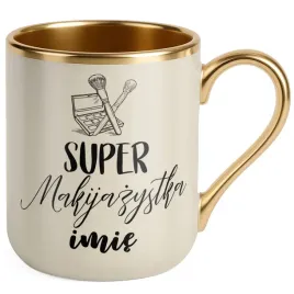 kubek-premium-zloty-ecru-personalizowany-super-makijazystka