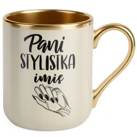 kubek-premium-zloty-ecru-personalizowany-pani-stylistka-stylistka-paznokci