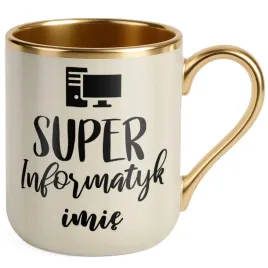 kubek-premium-zloty-ecru-personalizowany-super-informatyk