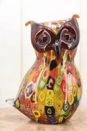 szklo-murano-style-kolorowa-sowa-ptak-figura-rzezba-dekoracja