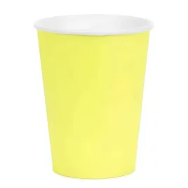 kubeczki-papierowe-monokolor-zolty-partydeco-250-ml-6-szt