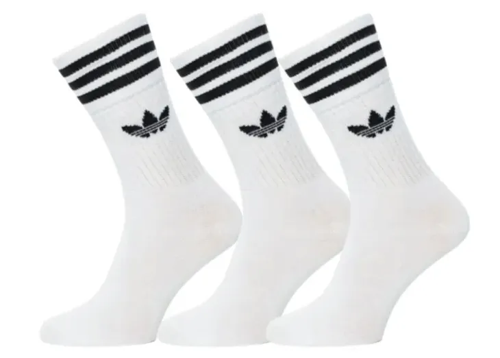 ADIDAS Skarpety MĘSKIE Długie Białe Bawełna 3PARY rozmiar 36-40