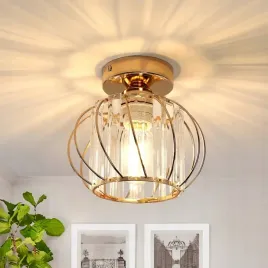 lampa-sufitowa-wiszaca-zloty-zyrandol-e27