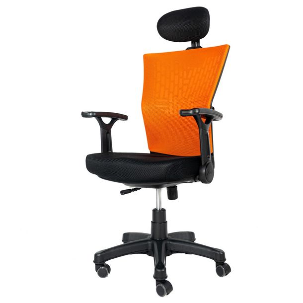Fotel biurowy ergonomiczny obrotowy Artnico Mesh B20 pomarańczowy