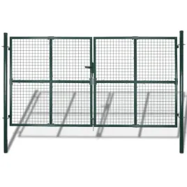 furtka-ogrodzeniowa-ciemnozielona-stalowa-306-x-200-cm-z-zamkiem