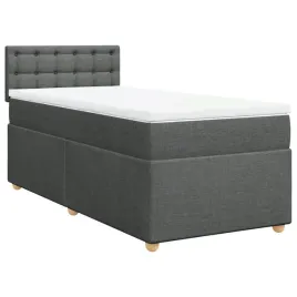 lozko-kontynentalne-200-x-100-x-1005-cm-ciemnoszare-z-materacem-i-toppe