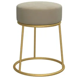 okragly-taboret-aksamitny-ciemnoszary-ze-zlota-podstawa-30-x-38-cm