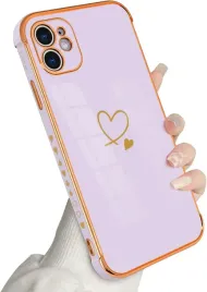 etui-iphone-11-silikonowe-blyszczace-serca-zlote-case-kobiece