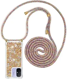 etui-xiaomi-redmi-12c-z-brokatem-i-lancuszkiem-yuhootech-tpu