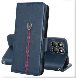 etui-portfel-honor-x8b-skorzane-magnetyczne-stojak-niebieskie