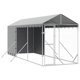 kojec-z-daszkiem-dla-zwierzat-stal-galwanizowana-2x6x25m-srebrny
